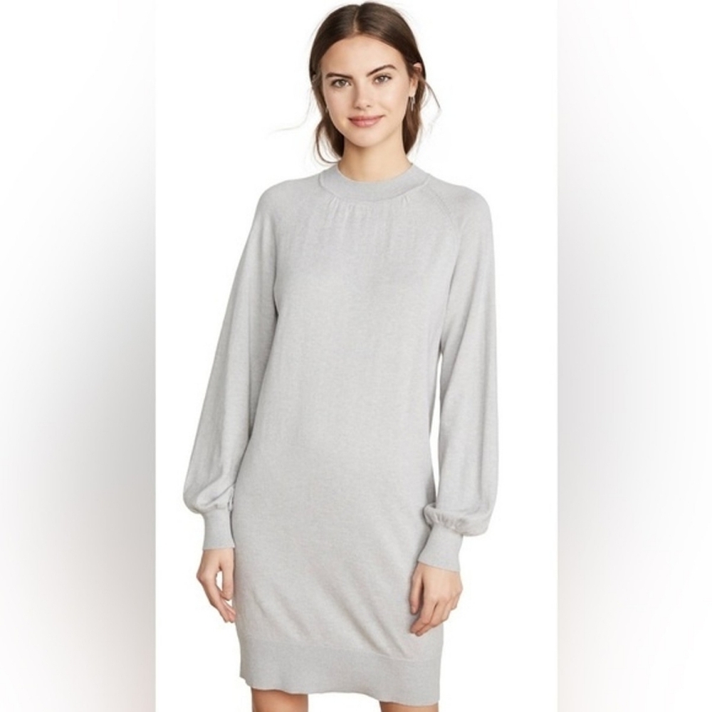 Club Monaco Madisson Wool Silk Cashmere Knit Balloon Sleeve Sweater Dress